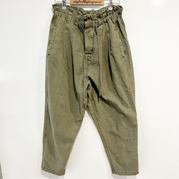 Free People Margate Pleated Paperbag Trouser - Picture 3 of 11